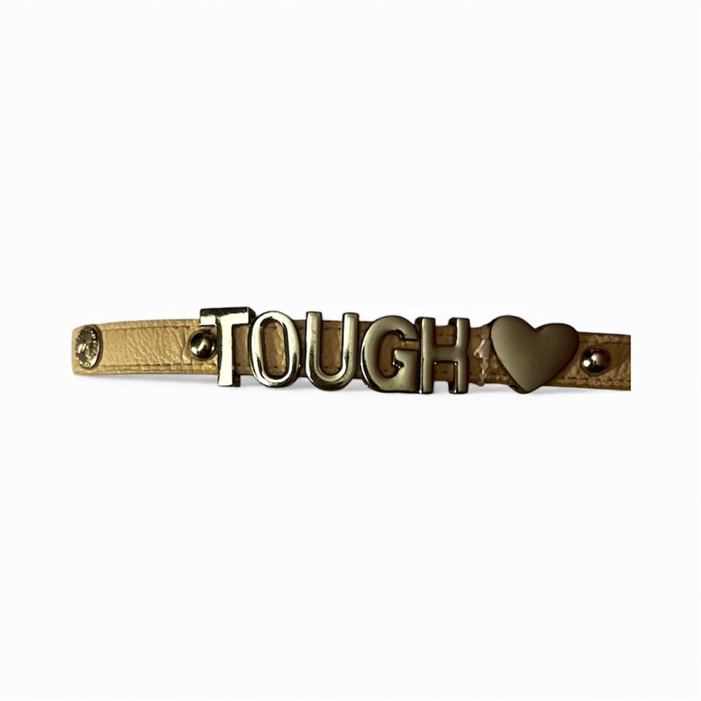Y2K BCBG Gold and Tan Tough Bracelet